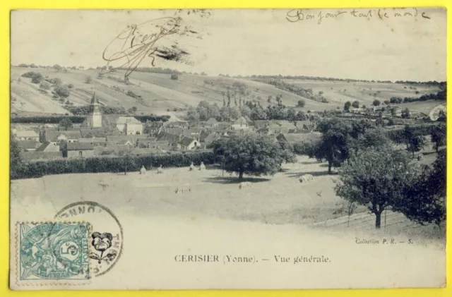 CPA France 89 - CERISIERS (Yonne) Vue Générale du Village en 1904