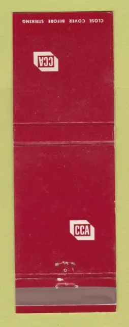Matchbook Cover - CCA Container Corporation of America Bright Red WEAR