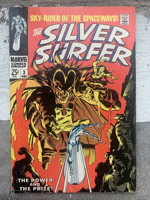 Silver Surfer #3 (1968) 🔑 Issue  1st appearance of Mephisto Marvel Silver Age