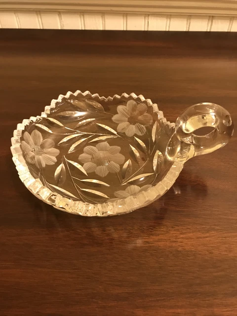 Antique American Brilliant Period (ABP) Cut Glass Handled Bowl