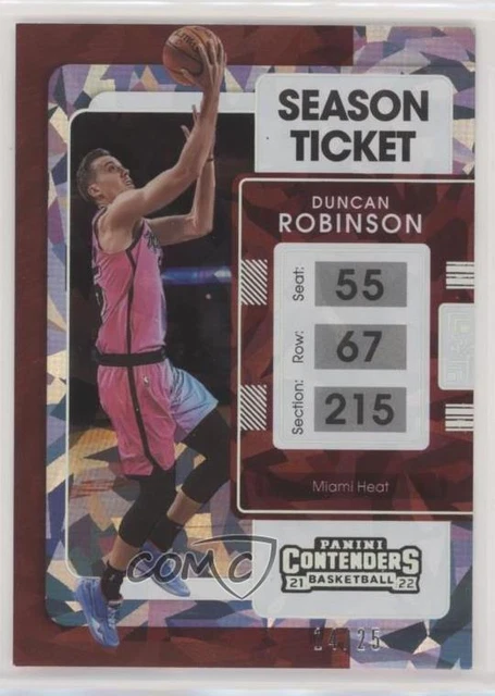 2021-22 Panini Contenders Cracked Ice Ticket /25 Duncan Robinson #33