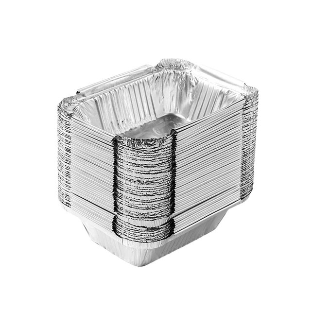 50 pezzi contenitore pellicola, inserto carta antiaderente, rettangolare, resistente al forno,