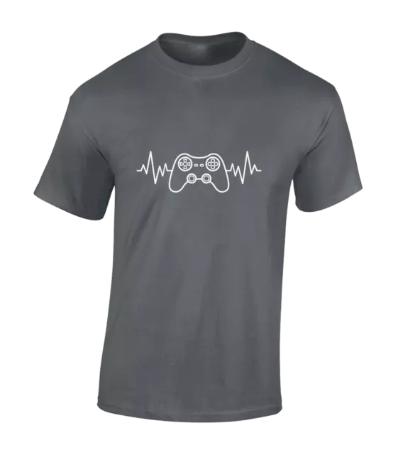 Gamer Heartbeat Mens T Shirt Gift Idea For Pc Gamer Gaming Present Computer