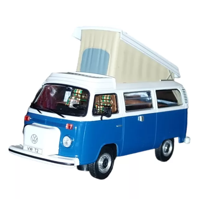 VW T2 Westfalia Camping Bus 1978 blau weiß Modellauto 1:43 ixo models