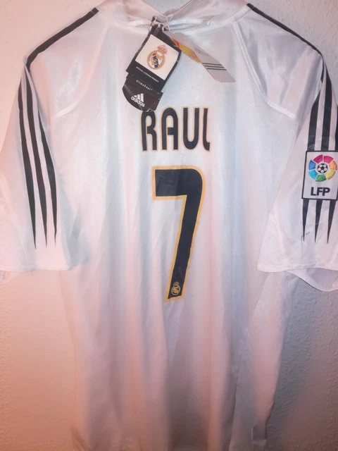 Maillot Vintage Real Madrid Kelme 1996-97 – Raul N°7 Extérieur Violet, Taille XL