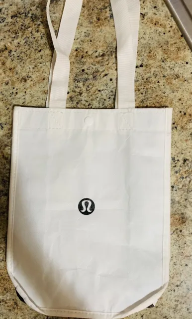 LULULEMON Small Reusable Shopping Tote Lunch Bag 💗 White 💗 NWT *NEW!*  Ships ⚡ 