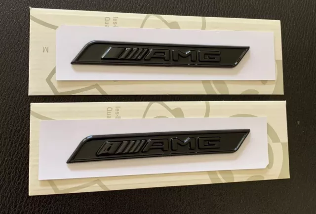 2 x AMG Gloss Black Side Decal Badge Sticker for Mercedes-Benz  AMG Sport UK Uk