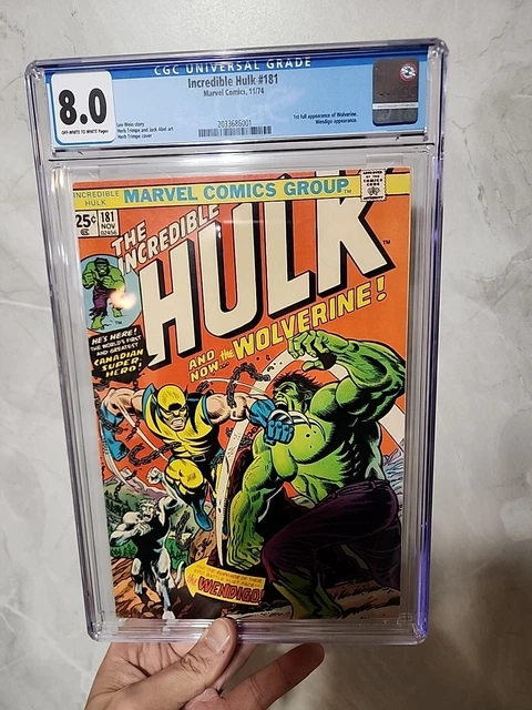 Incredible Hulk #181 Cgc 8.0 Ow/Wh Pages / 1St Full Appearance Of Wolverine 1974