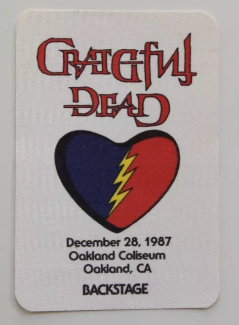 Grateful Dead Backstage Pass 12-28-87 NYE Oakland Coliseum Rick Griffin 1987