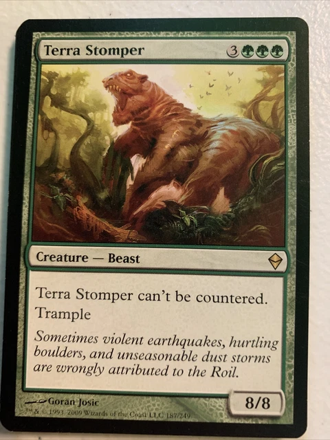Terra Stomper 1x FOIL ZEN MTG Zendikar Rare MINT green