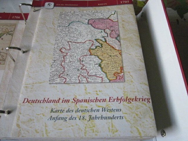 Dtsch.Geschichte  Historische Karten 1705  Deutschl Im Spanischen Erbfolgekrieg