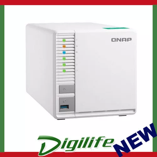 QNAP TS-328 3-Bay Diskless NAS Quad-core ARM CortexA53 (64-bit) CPU 2GB RAM