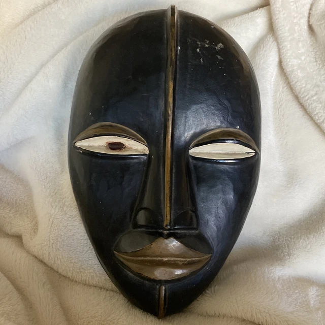 Vintage Nigerian African Yoruba Mask  Wall Hanging - 9" ￼Tall