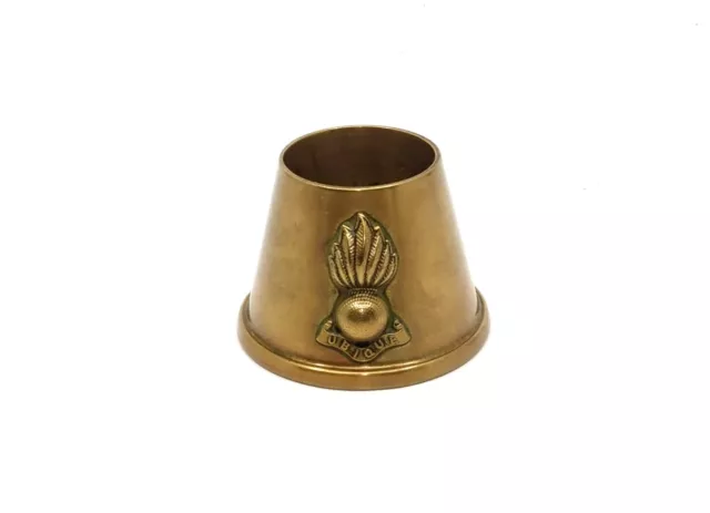 WW1 Royal Artillery Brass Trench Art Desk Tidy Pot - British Army Militaria