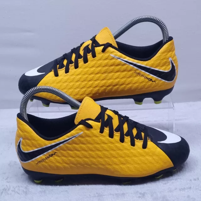 NIKE FOOTBALL BOOTS Uk Size 4 Moulded Studs Hypervenom Yellow