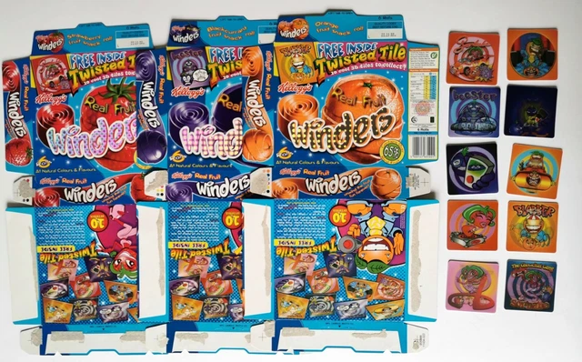 Fruit Winders Raspberry 2002 KELLOGGS FRUIT Winders Twisted Tiles Lenticular Cards full set inc ...