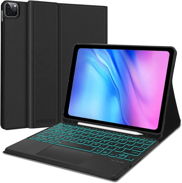 For iPad Pro 11 inch 4th 3rd 2nd 1st Gen 2022 Backlit Keyboard Stand Case Cover