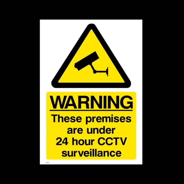 CCTV Sign, Sticker, Metal - A5, A4, A3 - Security, Camera, Warning  (MISC12)