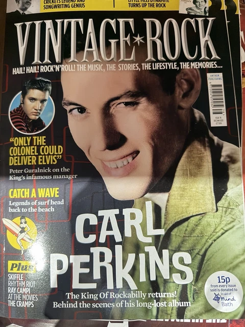 VINTAGE ROCK MAGAZINE Dec/Jan 2026. Carl Perkins King of Rockabilly ...