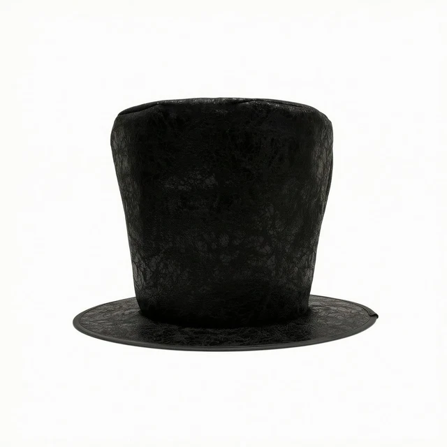 TOP HAT WITH Broad Brim Structured Tall Top Hat Versatile for Dress-up ...