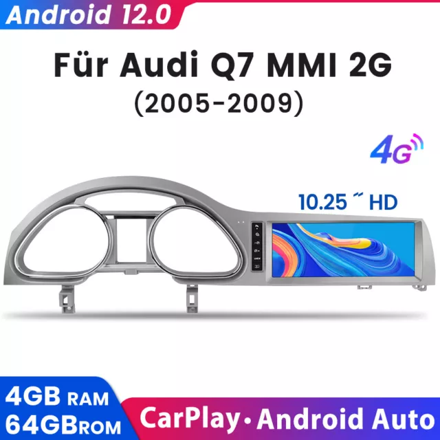 10.25” Carplay Multimedia Für Audi Q7 MMI 2G 2005-2009 Android Autoradio GPS NAV