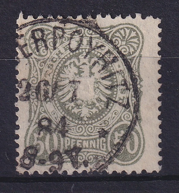 Dt. Reich 50 Pfennig Mi.-Nr. 44 I a B, gestempelt, geprüft BPP