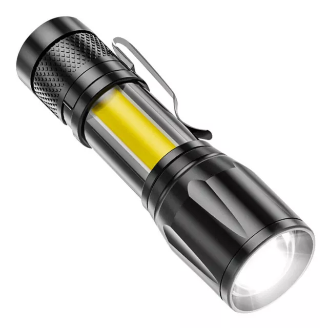 Mini LED Torch Light USB Rechargeable Zoomable Flashlight 1200000LM Camping Lamp 2
