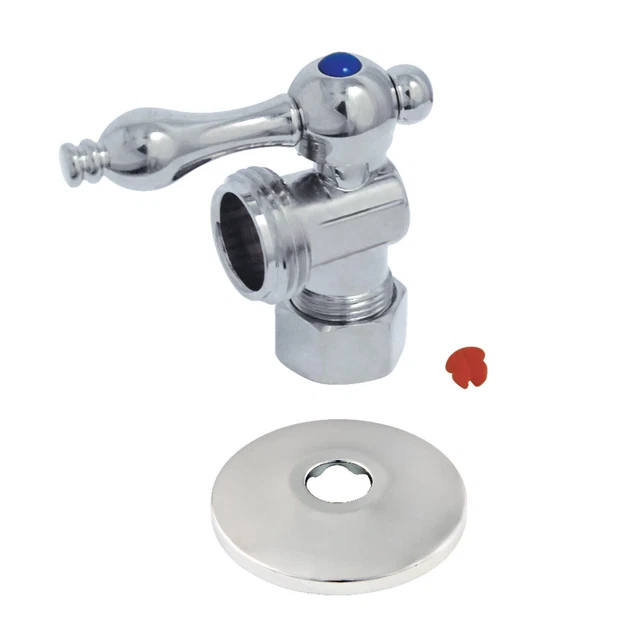 Kingston Brass CC1200.K 2-1/8"H Quarter Turn Angle Stop Valve - Chrome