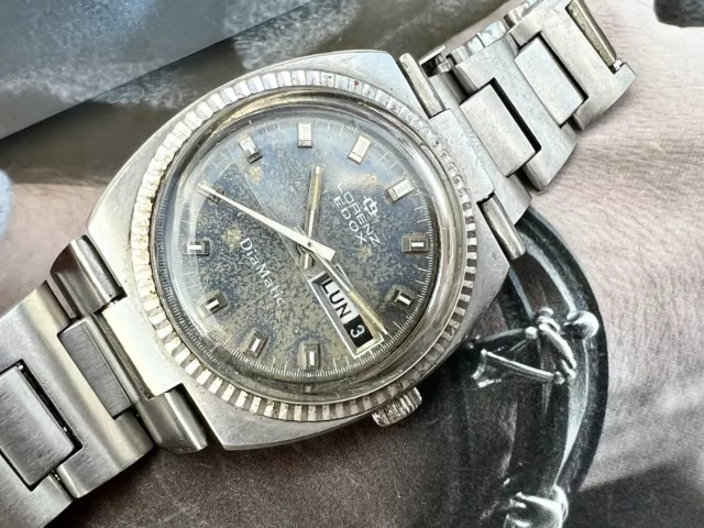 VINTAGE WATCH LORENZ Edox Diamatic Day Date Automatic 70 Swiss
