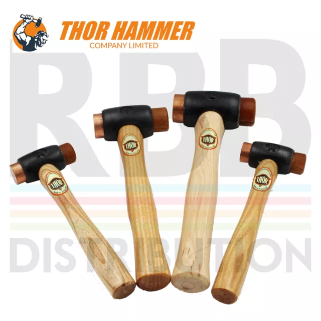 Thor Hammer  Copper Hide Two Replaceable Faces Mallet Head Sizes A 1 2 3 4