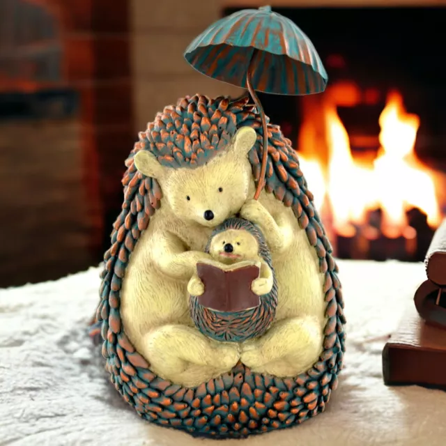 Charming Hedgehog Figurine Garden Ornament Storytime Mother and Baby Home Decor 2