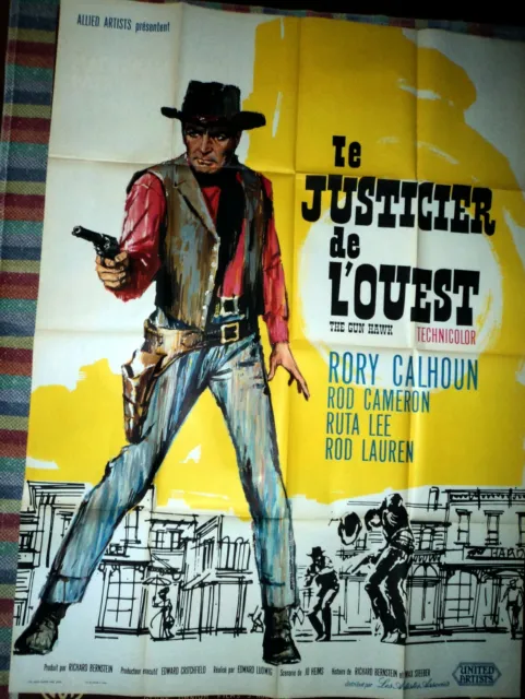 Western Affiche Originale Francaise Le Justicier De L'ouest 1963 Rory Calhoun