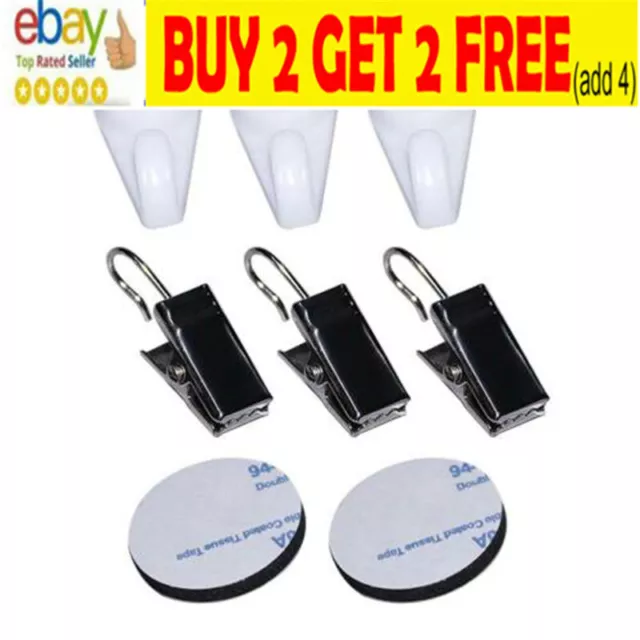 Uño sin costuras + clip colgante + pegatina fuerte de doble cara para colgar pared