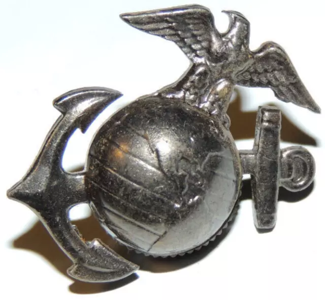 Vintage U.s. Marine Corps Eagle Globe Anchor Hat Lapel Pin Ega Usmc Insignia