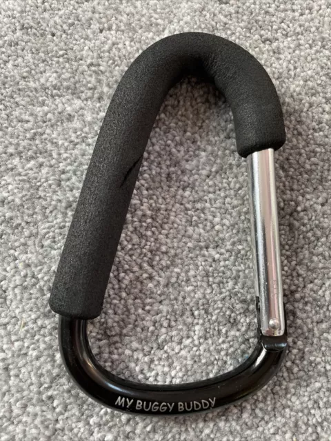 My Buggy Buddy Clip Träger Kinderwagen Karabiner groß Metall gespaltener Schaumschutz