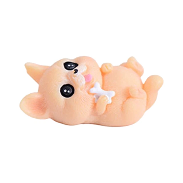 Resin Figurine Colorful Reusable Long-lasting Desktop Small Puppy Statue Sturdy