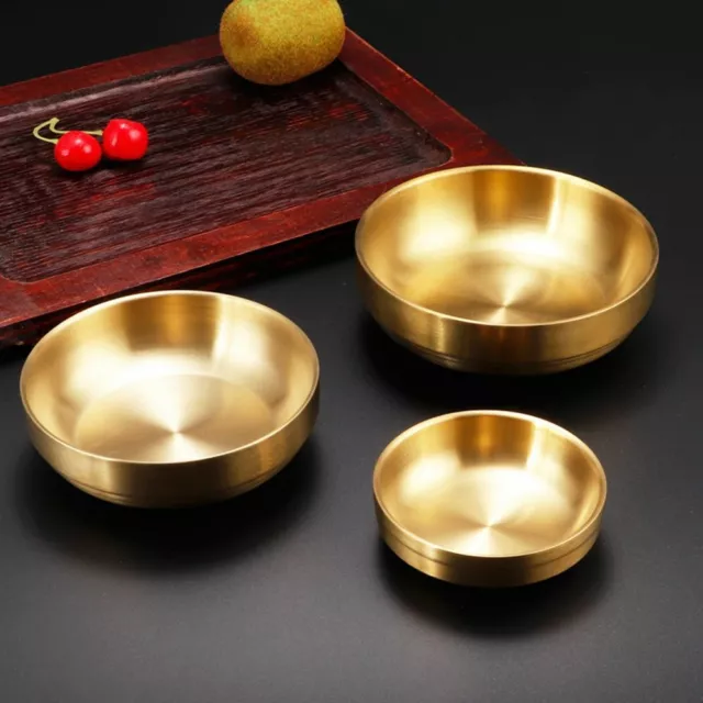 304 Stainless Steel Double Walled Bowls Rice Dish Serving Bowl Korean Style AU