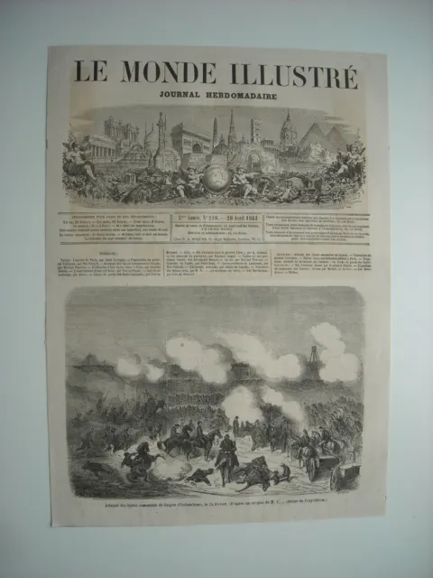 1861 Engraving. Attack On The Annamite Lines Of Saigon, Cochinchina, Fever 21...
