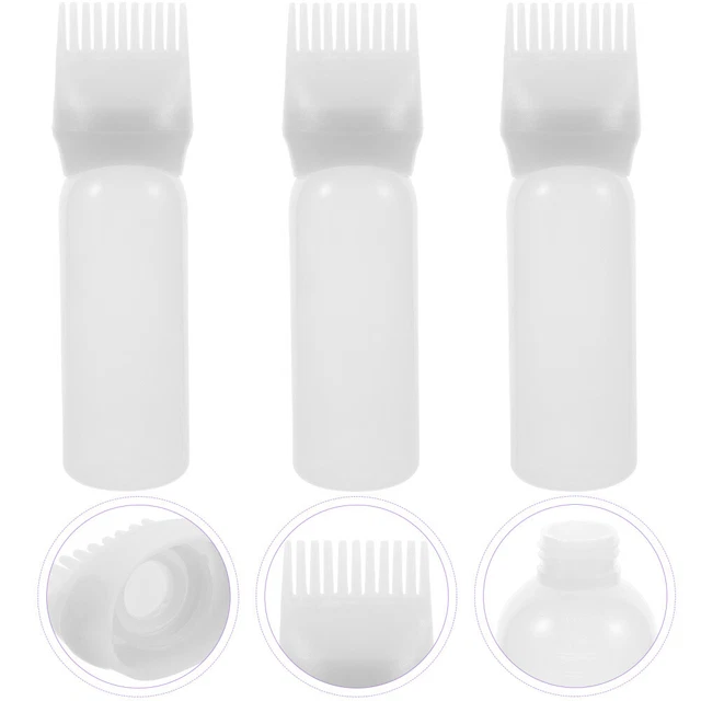 3 pz pettine applicatore bottiglia medicina capelli spazzola per pulizia a secco bottiglie