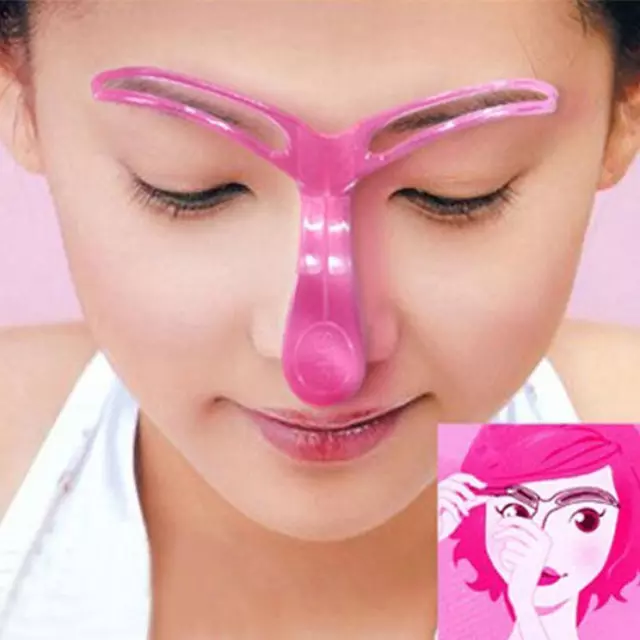 Professional Eyebrow Template Stencil Shaping DIY Beauty Kit Tool Makeup Shaper 2