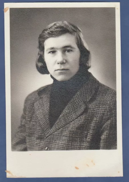 Portrait of a Young Handsome Guy, Cute Man Soviet Vintage Photo USSR
