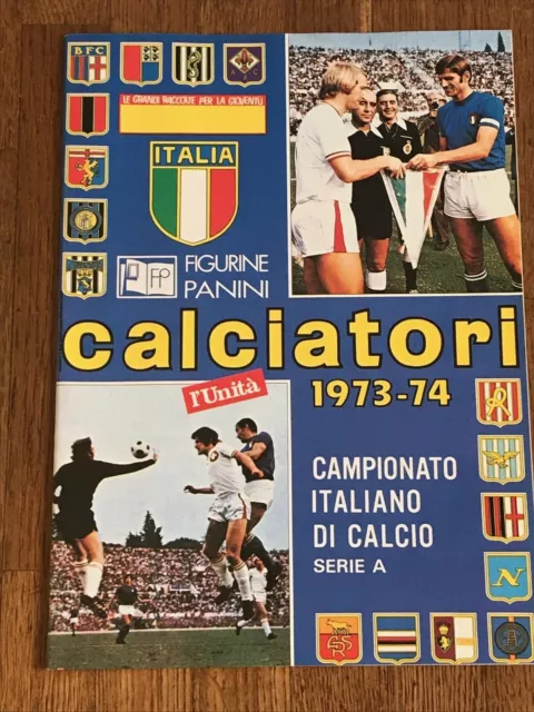 Album figurine Panini CALCIATORI 1973 74 KOMPLETT wm sticker PRINTED Card ITALIA