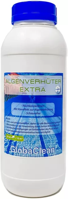 Pool Algenverhüter Algenvernichter Algizid Schaumfrei Wasserpflege - 1 Liter