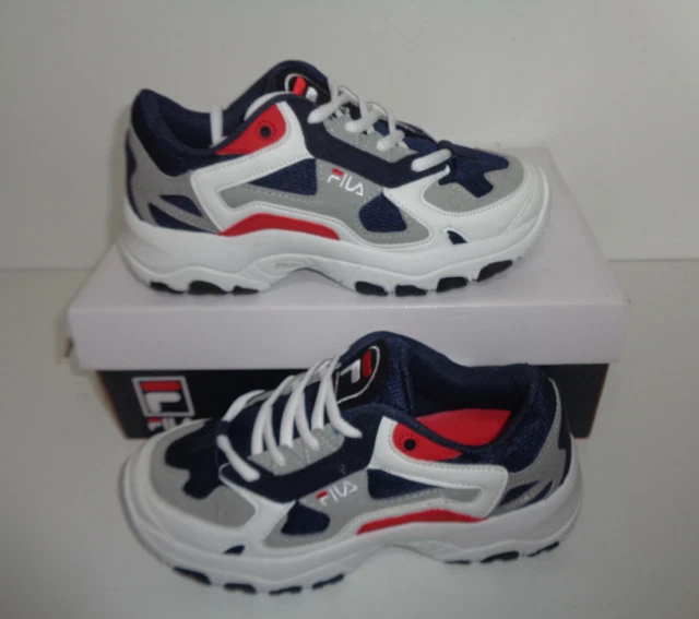 FILA NEW LADIES Blue White Casual Retro Womens Trainers Shoes RRP