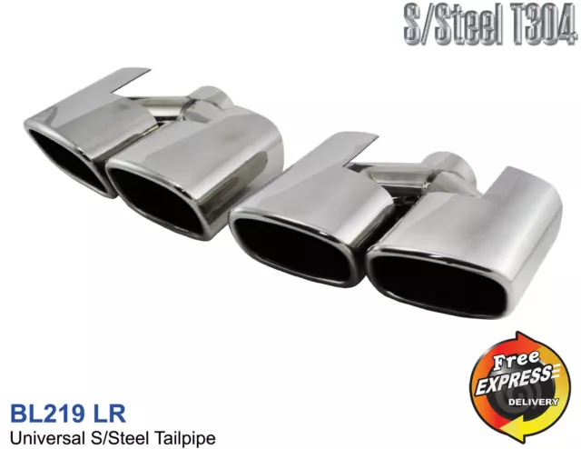 Exhaust tips duplex tailpipe trims for Mercedes Benz AMG look Quad BMW SAAB AUDI