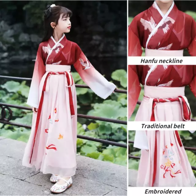 Donna Hanfu Abito Ttang Antico Cinese Tradizionale Top Set Cosplay Rosso