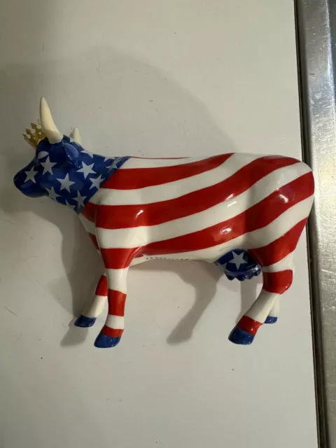 Vintage Westland Cow Parade # 9189 American Royal Flag Patriotic USA Cow