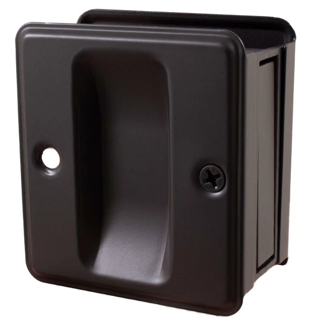 Square Pocket Door Lock, Passage (Hall/Closet) Latch