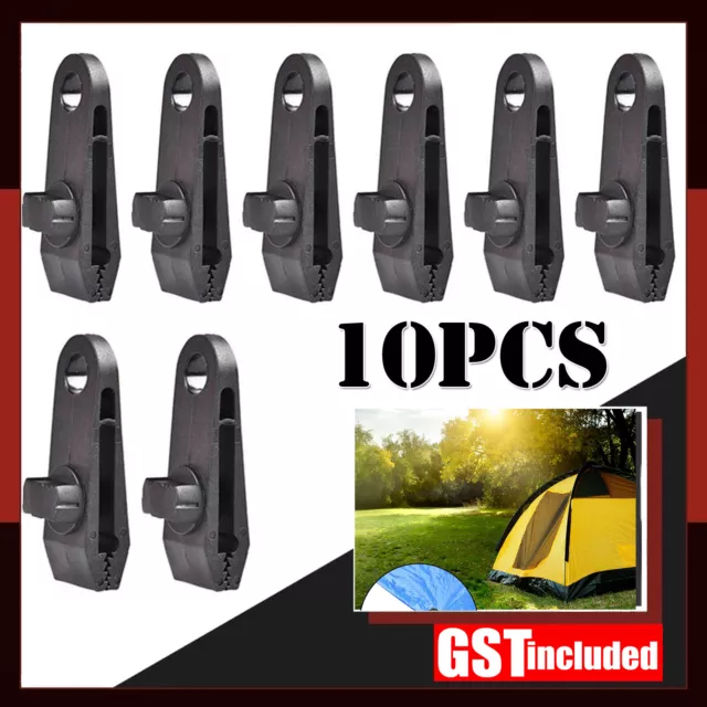 10PCS Awning Tarp Tent Clips Canvas Clamps Heavy Duty Camping Survival Grip Tool