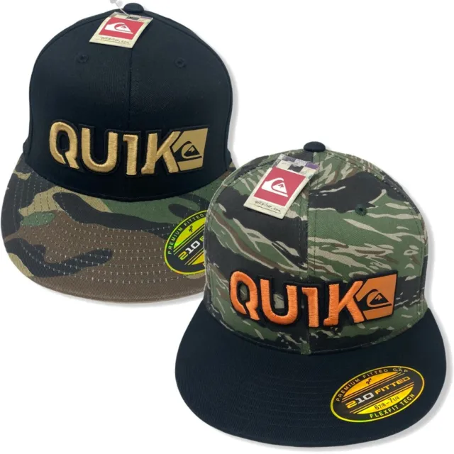 Quiksilver Men's Quik Blocked 210 Flex Fit Camouflage Hat Cap